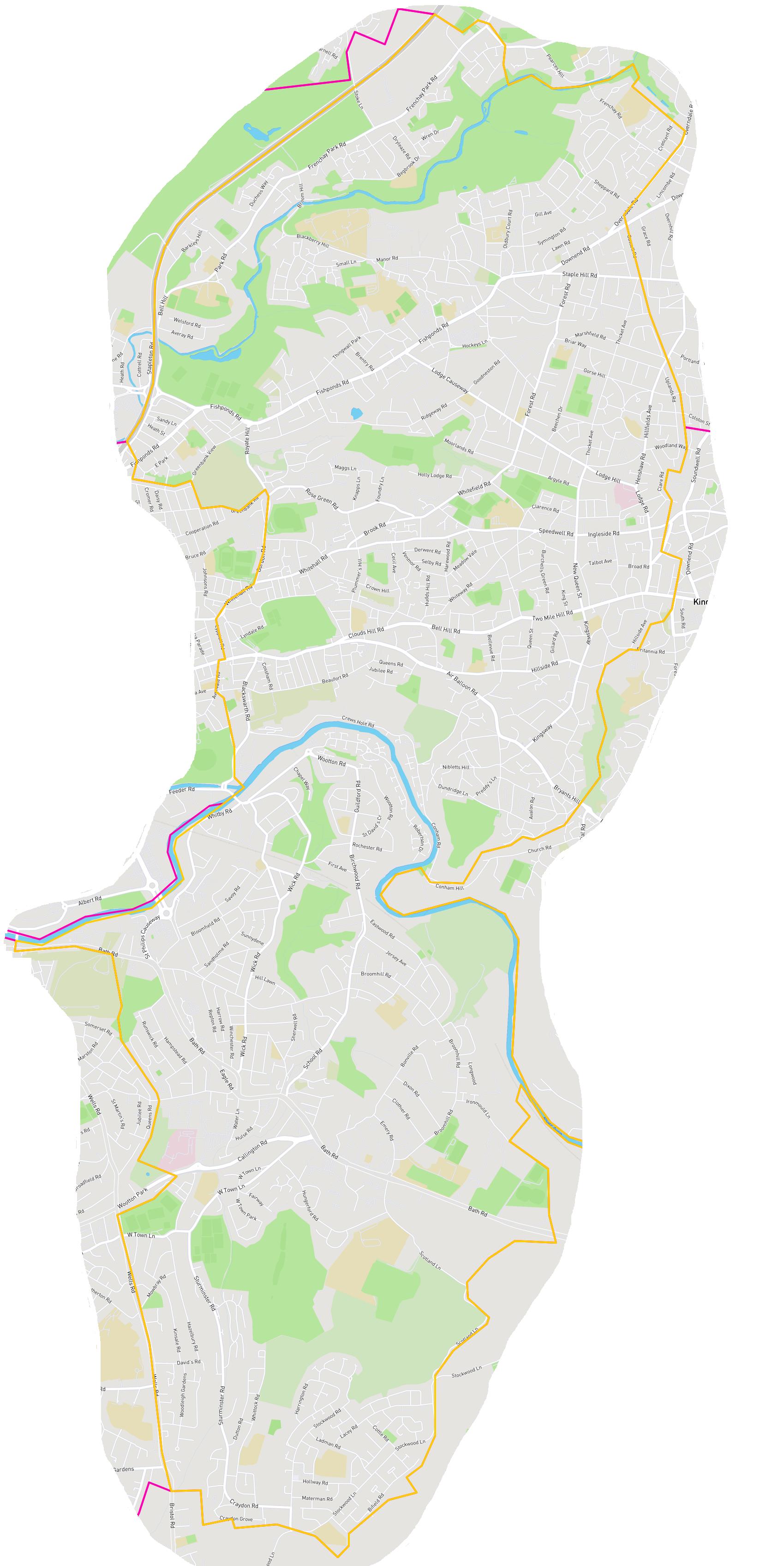 A map of the Bristol East constituency 